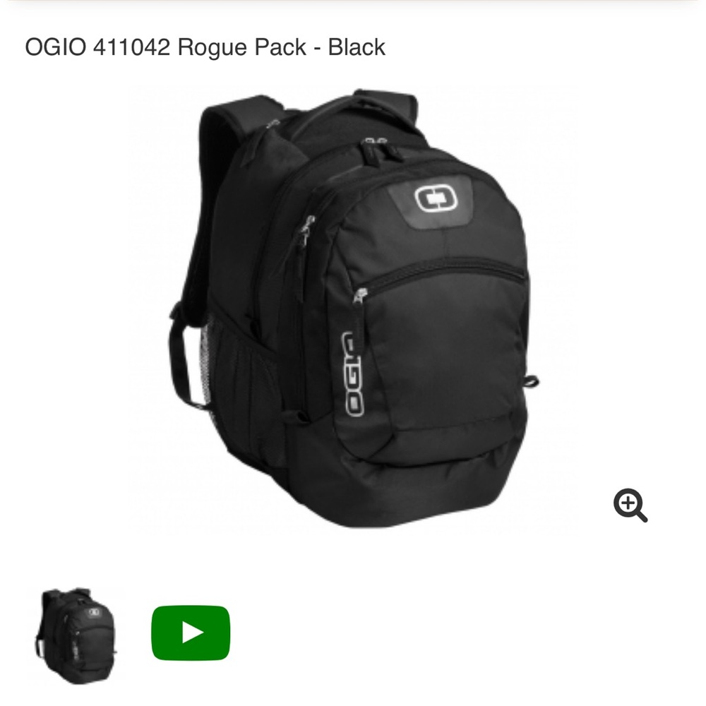 OGIO Black Men's Backpack with Logo Accents NWOT
